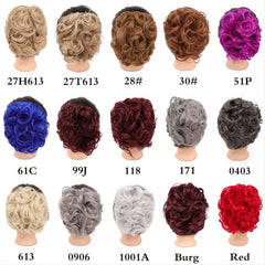 Curly Bun Extension Combs Synthetic Hair Bun for Women Updo Hairpiece