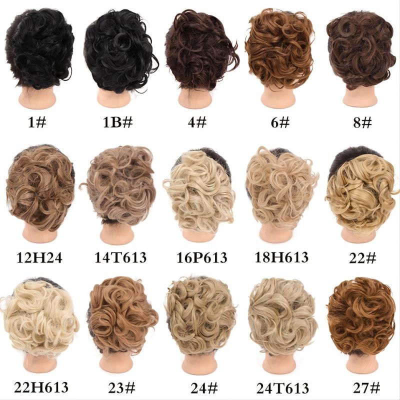 Curly Bun Extension Combs Synthetic Hair Bun for Women Updo Hairpiece