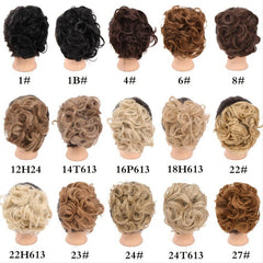 Curly Bun Extension Combs Synthetic Hair Bun for Women Updo Hairpiece