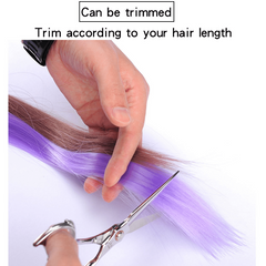 Colorful Straight Hair Pieces Clip In Extensions