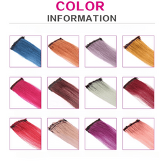 Colorful Straight Hair Pieces Clip In Extensions