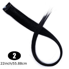 Colorful Straight Hair Pieces Clip In Extensions