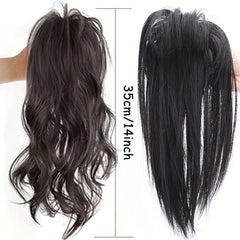 Long Curly Wavy Ponytail Extensions Synthetic Clip In Hair Extensions