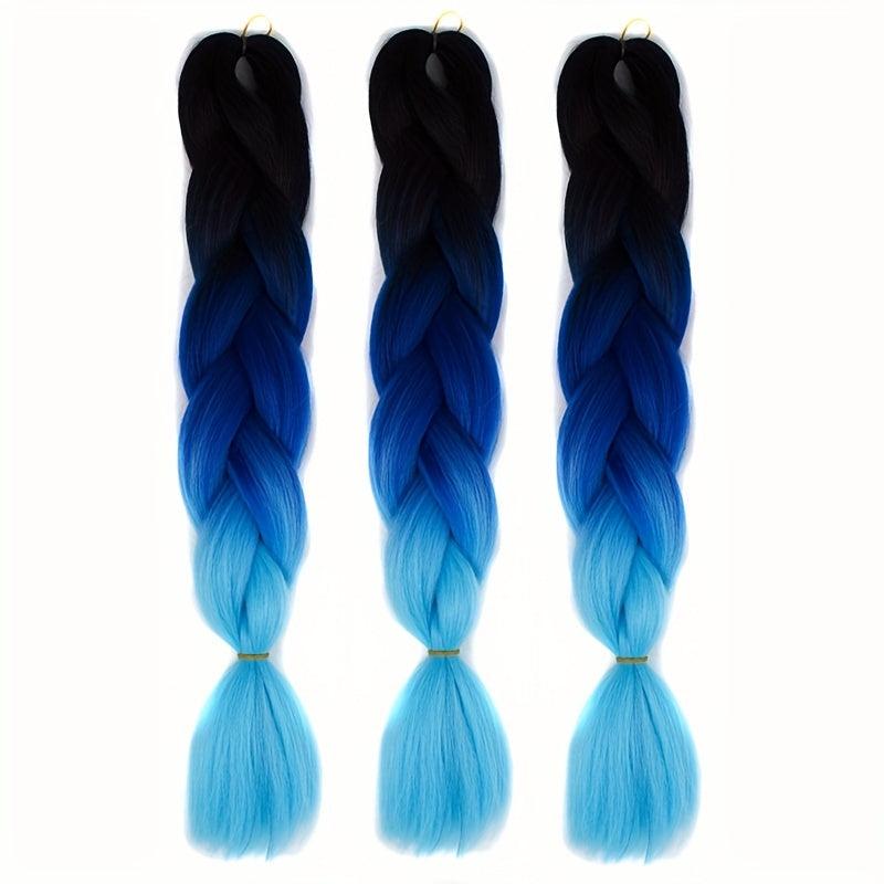 3 Tones Ombre Braiding Hair Extensions 24 Inch 3 Packs Synthetic