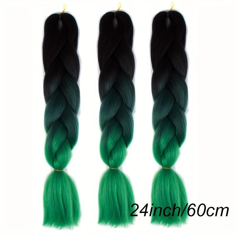 3 Tones Ombre Braiding Hair Extensions 24 Inch 3 Packs Synthetic