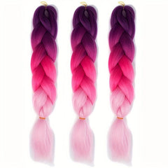 3 Tones Ombre Braiding Hair Extensions 24 Inch 3 Packs Synthetic