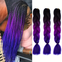 3 Tones Ombre Braiding Hair Extensions 24 Inch 3 Packs Synthetic