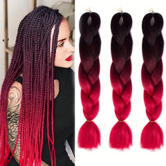 3 Tones Ombre Braiding Hair Extensions 24 Inch 3 Packs Synthetic