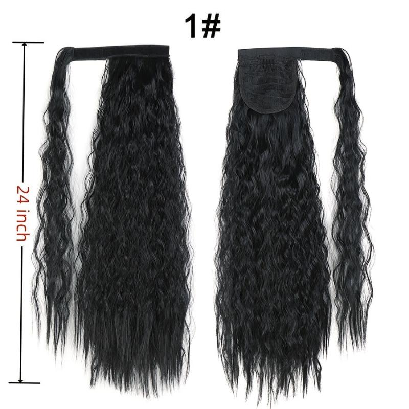 Wavy Corn Wave Ponytail Extension Heat Resistant Clip In Hair Extension