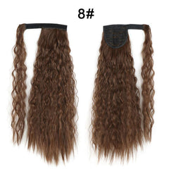 Wavy Corn Wave Ponytail Extension Heat Resistant Clip In Hair Extension