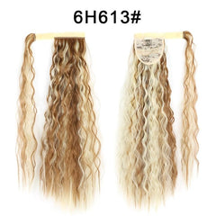 Wavy Corn Wave Ponytail Extension Heat Resistant Clip In Hair Extension