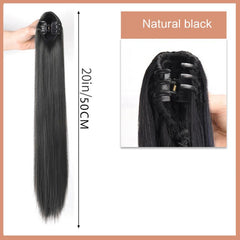 Long Straight Ponytail Extensions 50 8 Cm Synthetic Hair Claw Clip Extensions