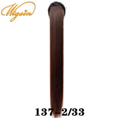 Long Straight Blonde Drawstring Ponytail Hairpiece Hair Extension