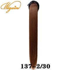Long Straight Blonde Drawstring Ponytail Hairpiece Hair Extension