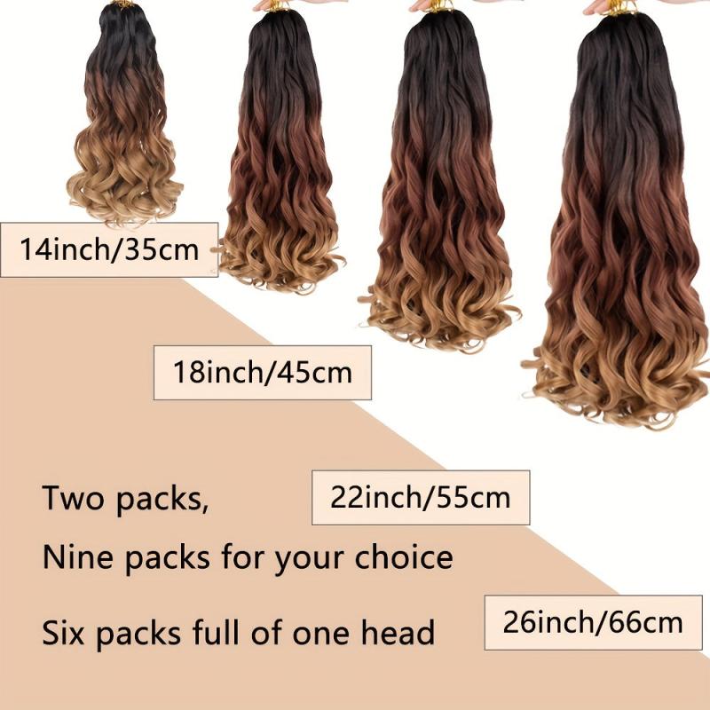 French Curl Braiding Hair 66cm Loose Wave For Box Braids