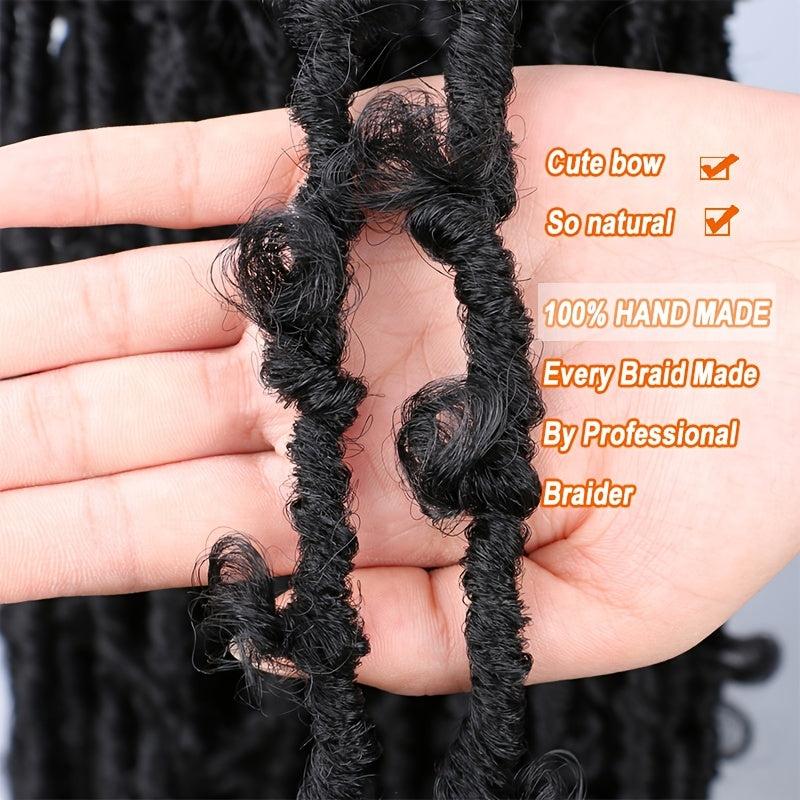 Long Butterfly Locks Braids Synthetic Crochet Hair Extensions