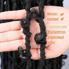 Long Butterfly Locks Braids Synthetic Crochet Hair Extensions