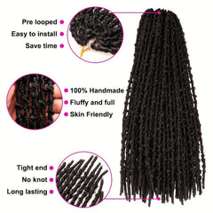 Long Butterfly Locks Braids Synthetic Crochet Hair Extensions