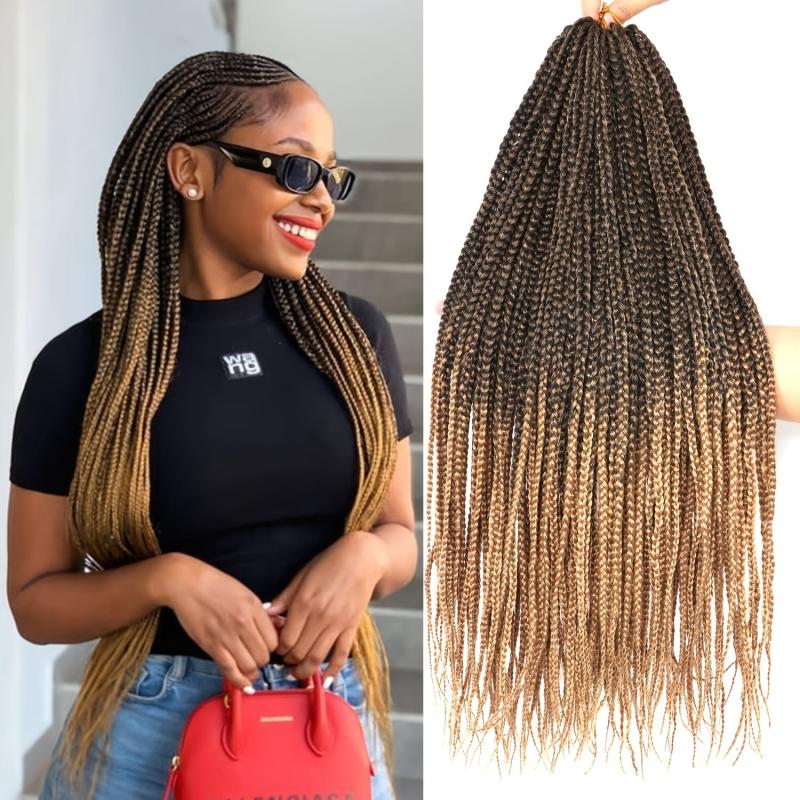 Crochet Box Braids Hair Extension Pre Looped Synthetic Hair Extensions