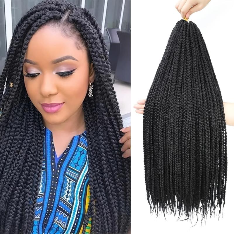 Crochet Box Braids Hair Extension Pre Looped Synthetic Hair Extensions