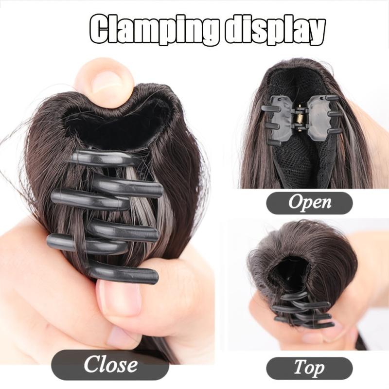 Highlight Curly Wavy Claw Clip Ponytail Extension Hairpiece