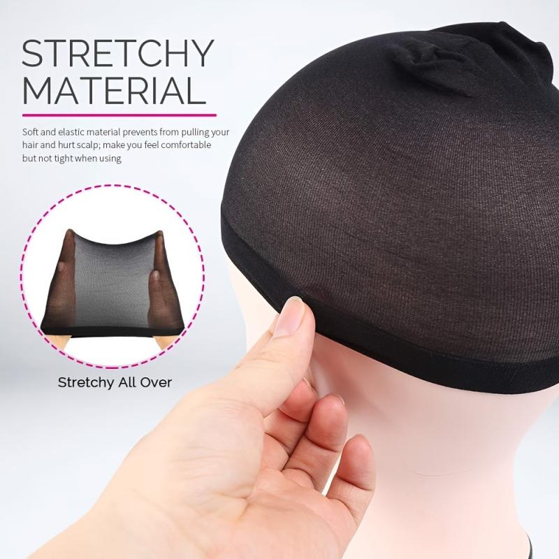 12 Pieces Stretchy Nylon Wig Caps for Women One Size Fits Most Hair Styles