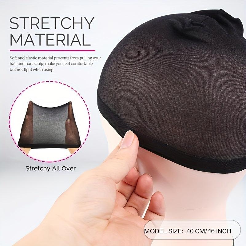 12 Pieces Stretchy Nylon Wig Caps for Women One Size Fits Most Hair Styles