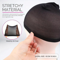 12 Pieces Stretchy Nylon Wig Caps for Women One Size Fits Most Hair Styles