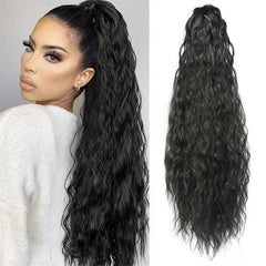 Long Corn Curly Ponytail Extension Clip In Hair Extension For Women Girls