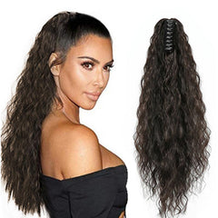 Long Corn Curly Ponytail Extension Clip In Hair Extension For Women Girls