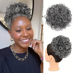 Messy Hair Bun Elastic Drawstring Loose Wave Curly Hair Extension