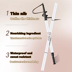 Double Ended Eyebrow Tint Pen Waterproof Makeup Stick