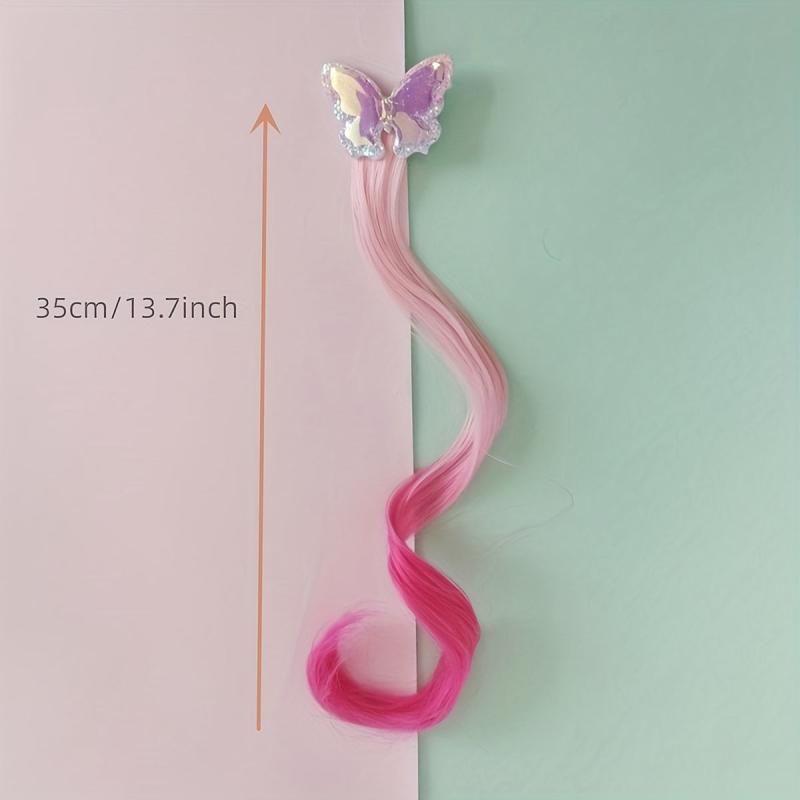 6pcs Colorful Synthetic Clip In Hair Extensions for Cosplay Party