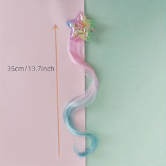 6pcs Colorful Synthetic Clip In Hair Extensions for Cosplay Party