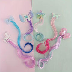 6pcs Colorful Synthetic Clip In Hair Extensions for Cosplay Party