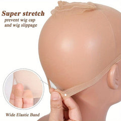 12 PCS HD Wig Caps For Women Skin Thin Invisible Nylon Stocking HD Wig Caps