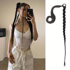 66 cm Long Twist Braid Ponytail Extensions with Hair Tie
