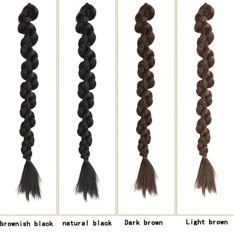 50 8 Cm Double Ponytail Braid Extensions Y2K Twist Braided Hair Extensions