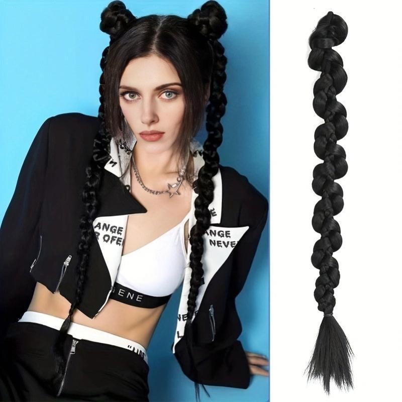 50 8 Cm Double Ponytail Braid Extensions Y2K Twist Braided Hair Extensions