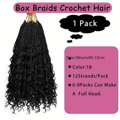 Goddess Box Braids Crochet Hair 35 1 Pack Bohomian Crochet Box Braids