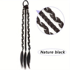 Braid Ponytail With Elastic Hair Rope Synthetic Hair Extensions