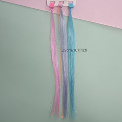 Colorful Short Straight Hair Pieces Synthetic Clip In Hair Extensions