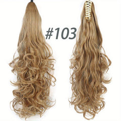 Synthetic Long Straight Claw Clip Ponytail Hair Extension