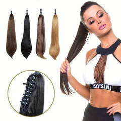 Synthetic Long Straight Claw Clip Ponytail Hair Extension
