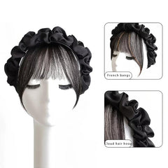 Synthetic Cloud Headband With Air Bangs Short Straight Synthetic Hair Bangs