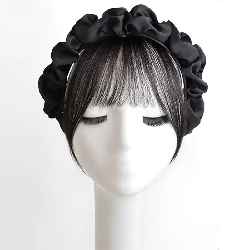 Synthetic Cloud Headband With Air Bangs Short Straight Synthetic Hair Bangs