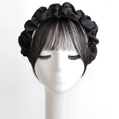 Synthetic Cloud Headband With Air Bangs Short Straight Synthetic Hair Bangs