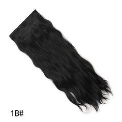 4pcs Water Wavy Clip In Hair Extensions Synthetic Hairpieces