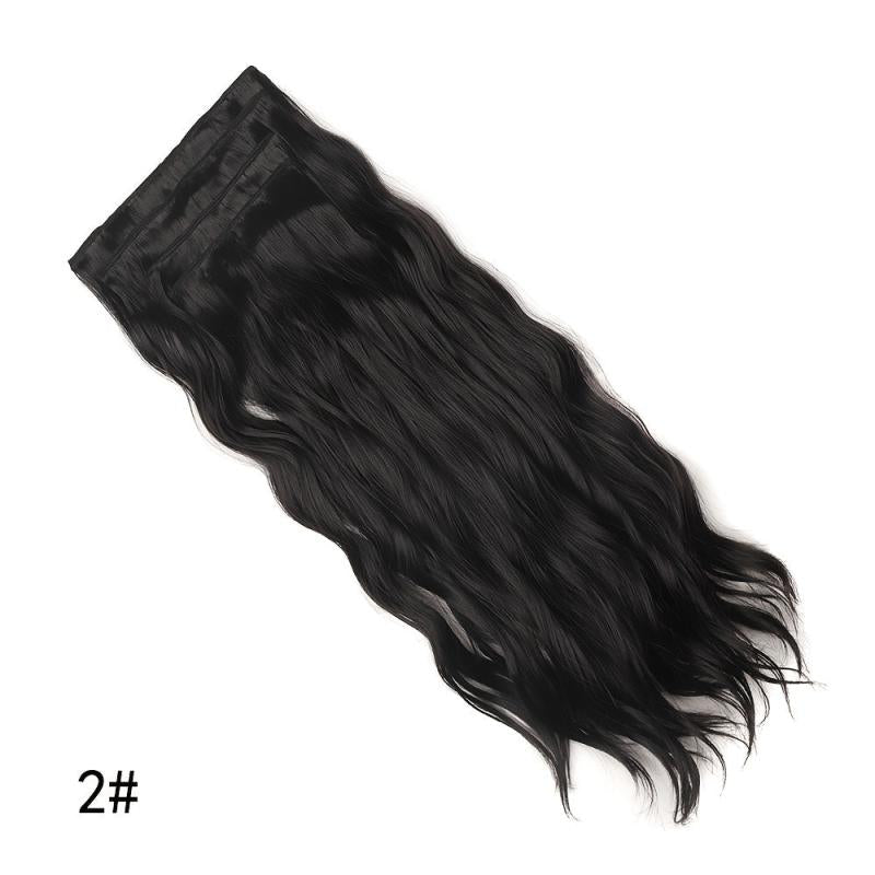 4pcs Water Wavy Clip In Hair Extensions Synthetic Hairpieces