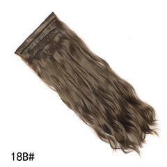 4pcs Water Wavy Clip In Hair Extensions Synthetic Hairpieces